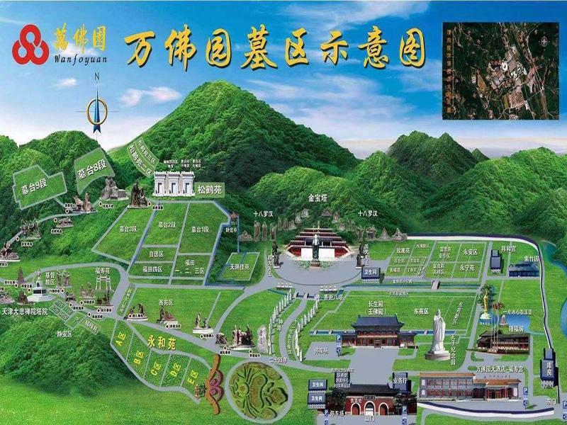 清东陵万佛园区位图