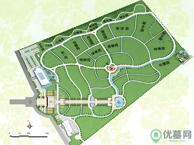 东华林公墓区位图